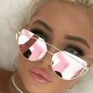 Barbie Pink Mirrored Cat-Eye Sunglasses - Women Accessories